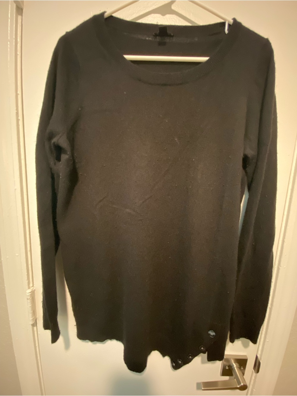 Black Women's Lightweight Asymmetrical Sweater